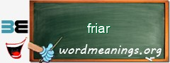 WordMeaning blackboard for friar